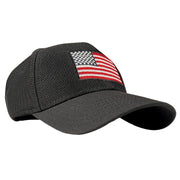 American Flag Mesh-on-Mesh Black Trucker Hat