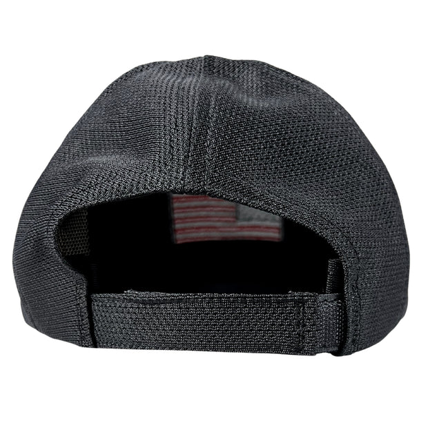 American Flag Mesh On Mesh Black Trucker Hat