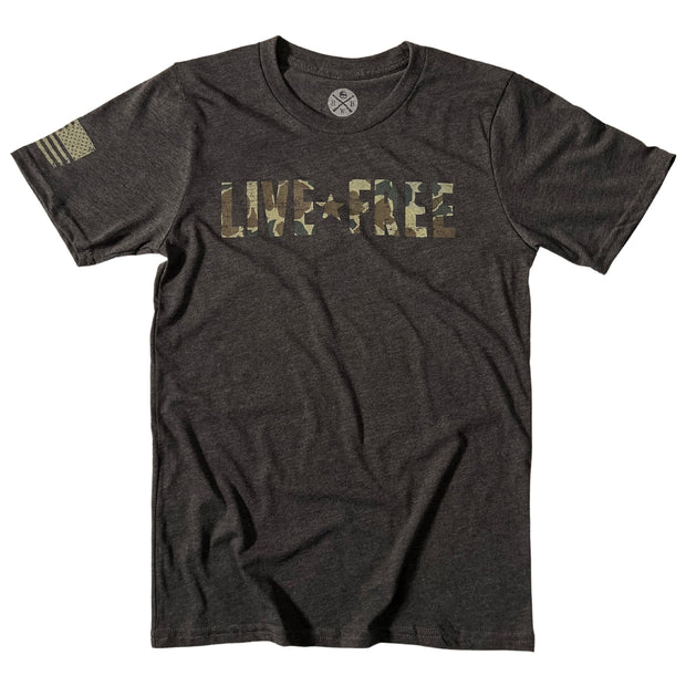 Men's Live Free Old School Camo T-Shirt