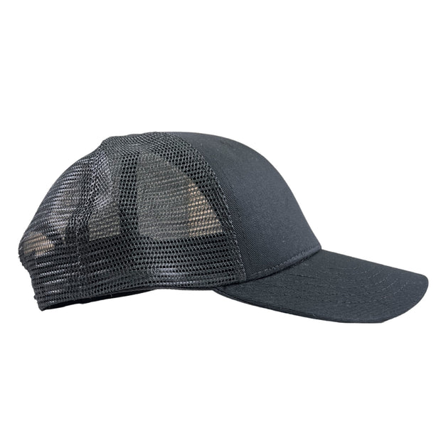 USA Made Blank Trucker Hat Blacked Out
