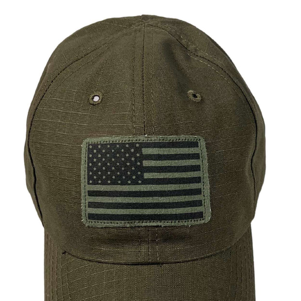American Flag Patch OD Green Range Hat