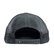 USA Made Blank Trucker Hat Charcoal on Black