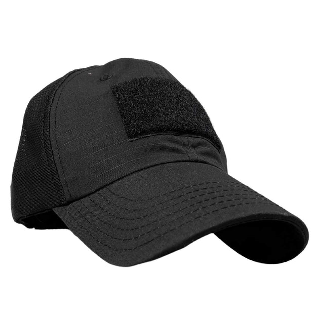Made In USA Mesh Back Black Velcro Patch Range Hat