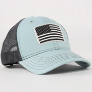 American Flag Patch Patriotic Sea Mist Trucker Hat