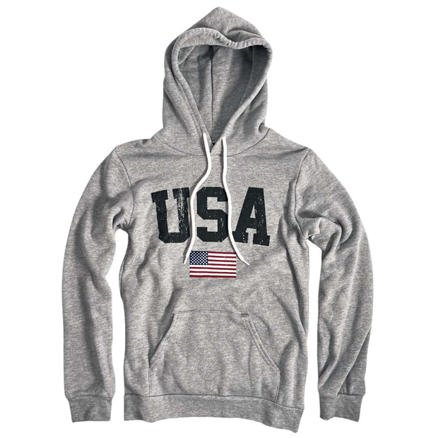 Women's Block USA American Flag Pullover Hooded Sweatshirt