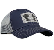 American Flag Patch Patriotic Made In USA Navy Trucker Hat