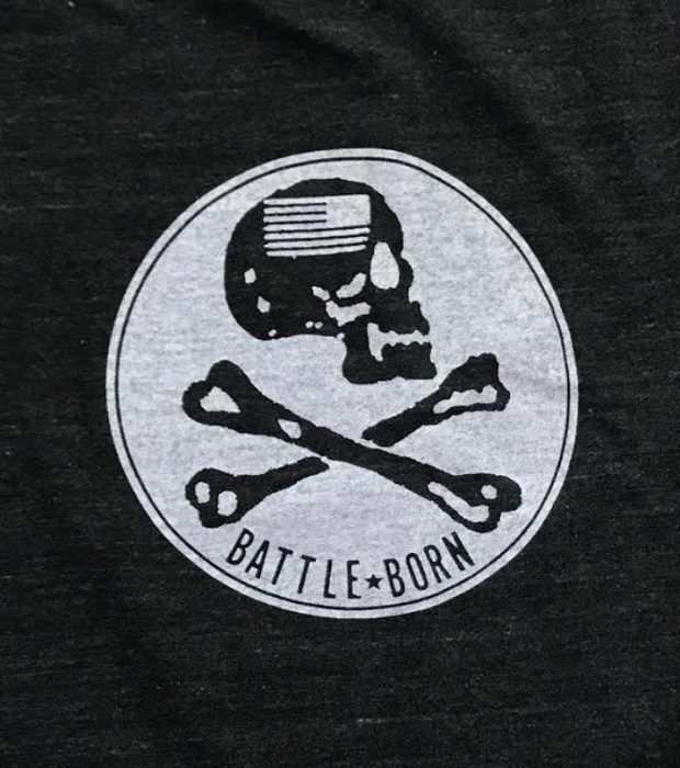 Men's Battle Born Tri-Blend T-Shirt (Heather Black)