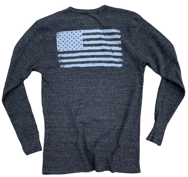 Men's Old Glory American Flag Thermal Long Sleeve Shirt