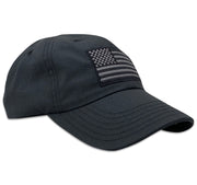 American Flag Blacked Out Full Fabric Ripstop Range Hat - Front View