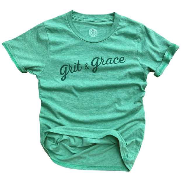 Women's Grit & Grace Patriotic  T Shirt (Heather Green)
