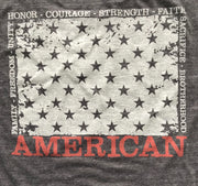Men's AMERICAN Tri-blend T Shirt (Heather Black)