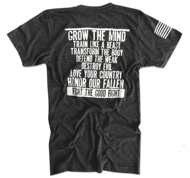 Men's What I Stand For Tri-Blend T-Shirt (Heather Black)