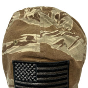 American Flag Vintage Washed Full Fabric Desert Tiger Stripe Camo - RANGE HAT
