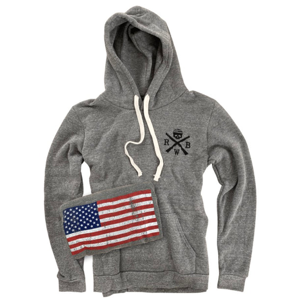 Men's Old Glory American Flag Patriotic Hooded Sweatshirt