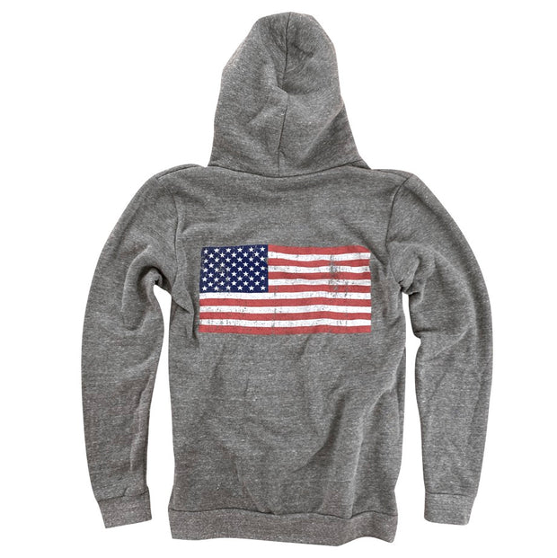 Men's Old Glory American Flag Patriotic Hooded Sweatshirt