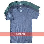 Men's American Basic Tees Heather Gray Forest  Charcoal