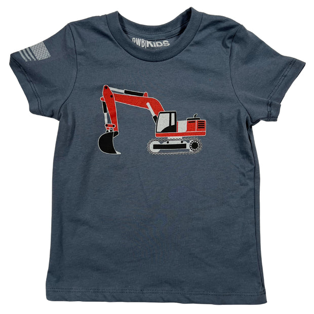 KIDS Toddler Excavator T-Shirt Made USA