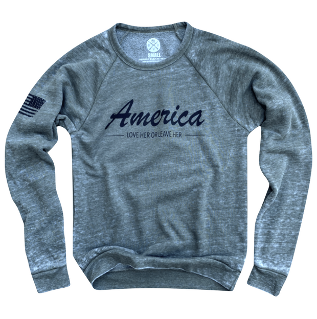 Women's Vintage America Love Her Leave Her Crewneck Sweatshirt