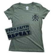 Women's Feed The Faith Motivational T Shirt