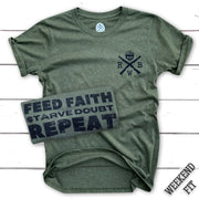 Women's Feed The Faith Motivational T Shirt