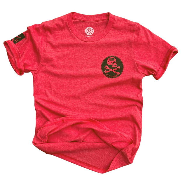 Women's Battle Born Patriotic T Shirt (Red)
