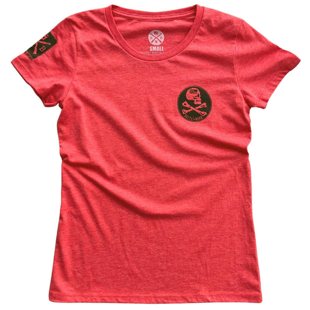 Women's Battle Born Patriotic T Shirt (Red)